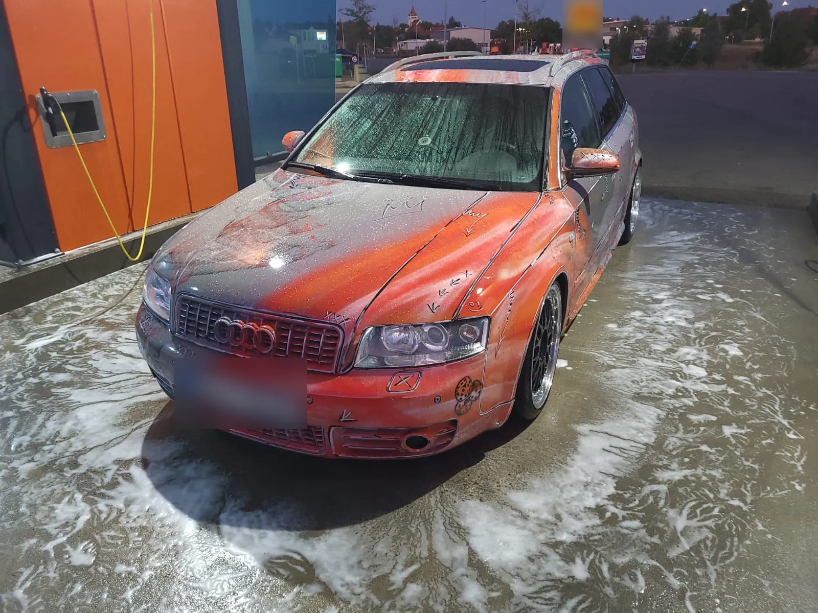 Das eigene Projektauto von Völtz Performance: ein bemalter Audi A4 Avant